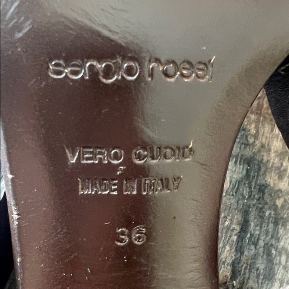 Sergio Rossi Brown Leopard Heeled Sandals - Picture 4 of 4